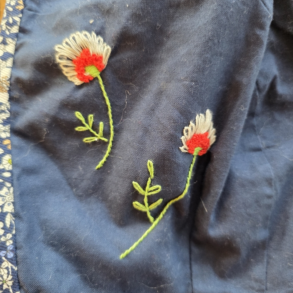 Handmade Floral Baby Outfit With Matching Embroidered Bonnet - Picture 2 of 9